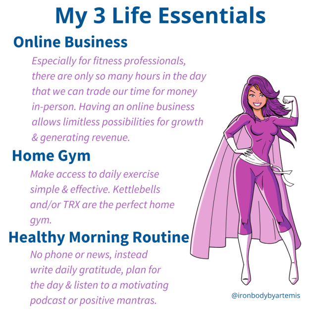 Here are 3 of my Life Essentials… | Goddess Fit
